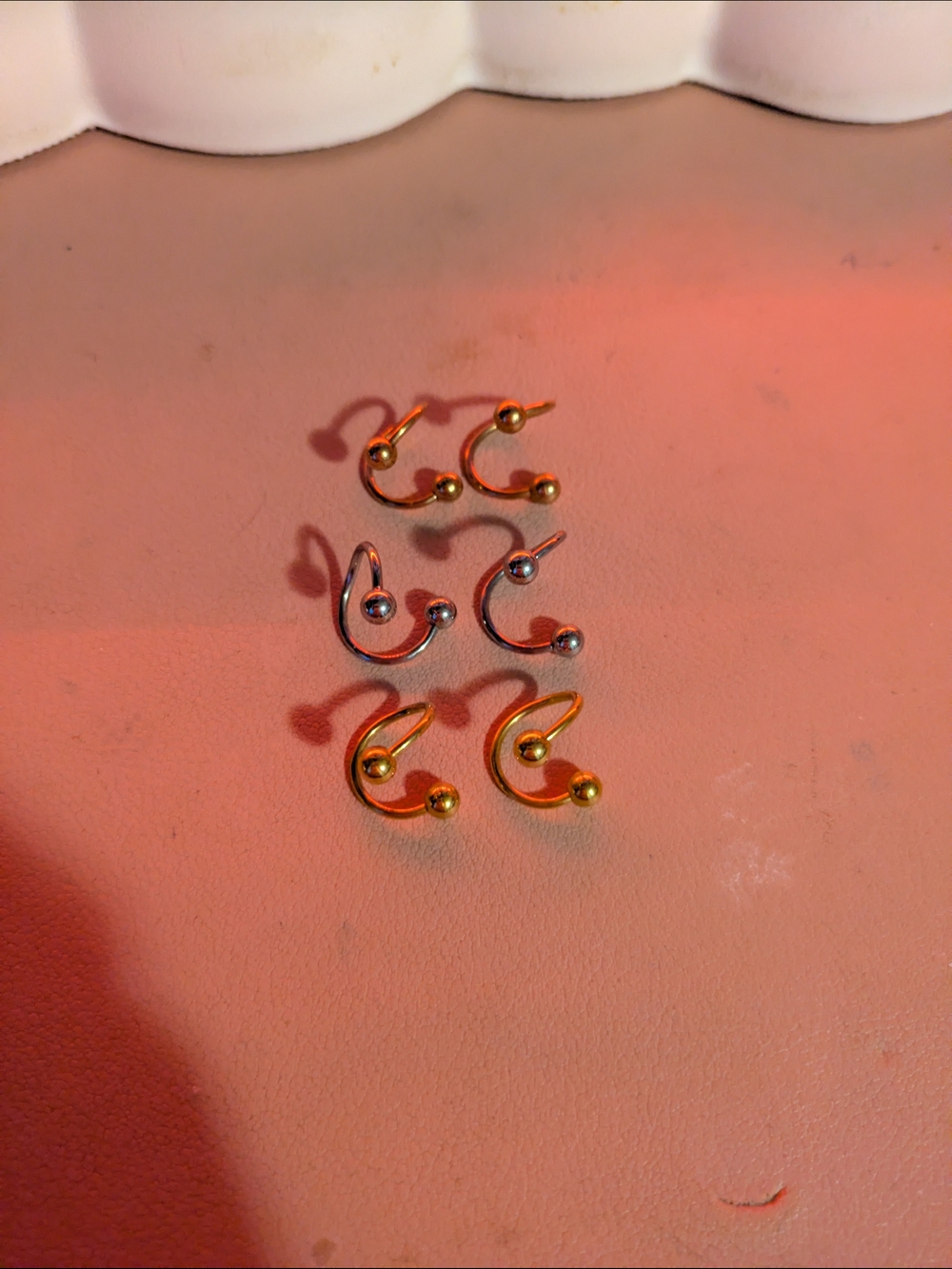 6pc Set Of Spiral Earrings - Gold And Silver